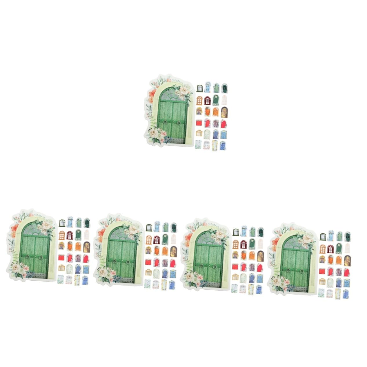 25 Sätze Blumenfenster-collagenkarte Bausätze Zur Kartenherstellung Decoupage Paper Buchstabenaufkleber Scrapbook-Aufkleber Briefe Aufkleber Buchstaben Zeitschrift Papier