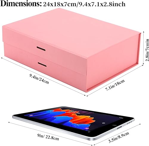 Miniatura 9 de GREDNA Caja de regalo blanca europea con tapa, cajas de cierre magnético, caja de regalo plegable, caja de propuesta de boda, caja de papel