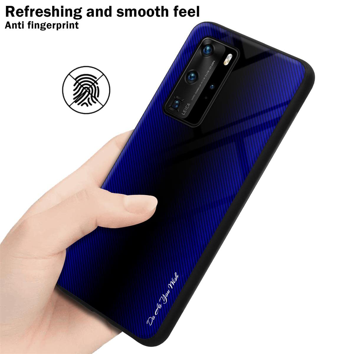 Cadorabo Custodia Per Huawei P40 Pro/P40 Pro+ - Cobalto Viola Con Retro In Vetro Temperato E Banda In Silicone - 2