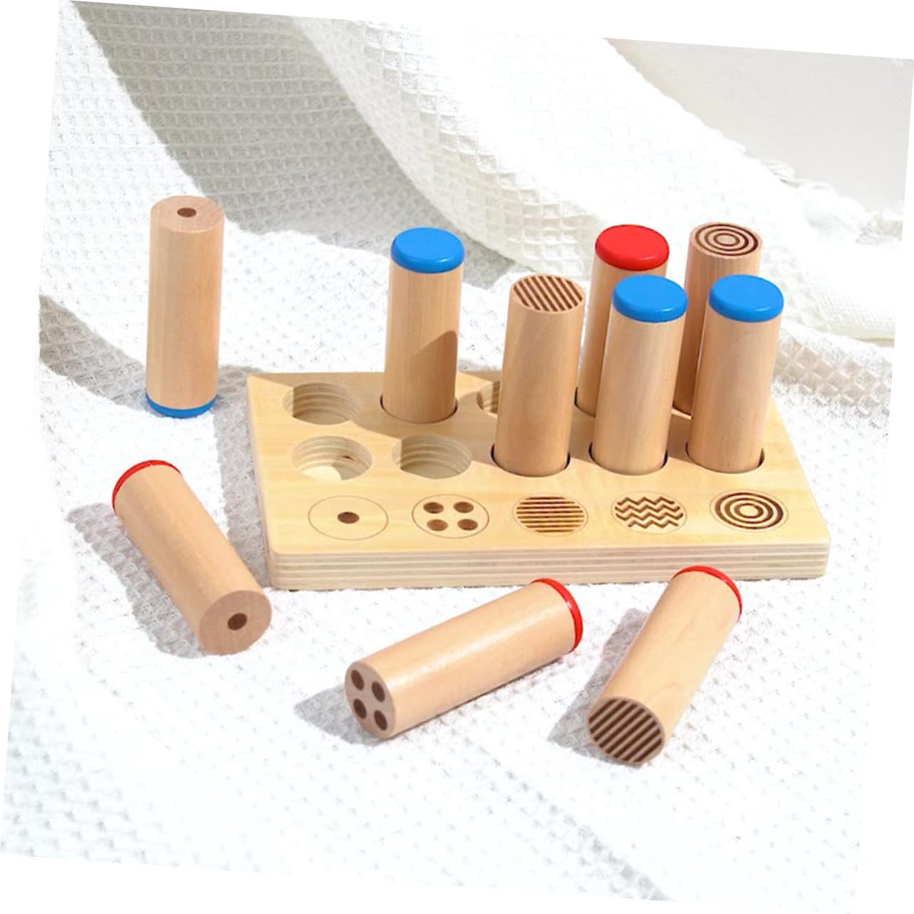 Juguete de Cilindros de Sonido Montessori, 1 Juego de Madera