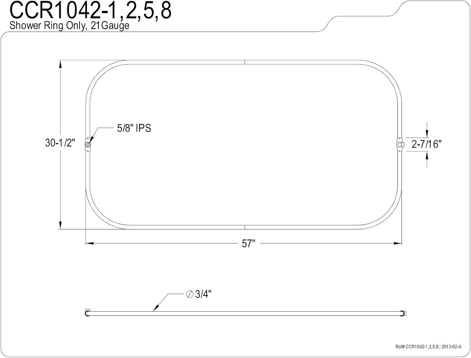 Fеаturеd Prоduсt Kingston Brass CCR1042-8 Vintage Shower Ring, 57-Inch, Brushed Nickel
