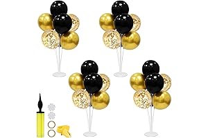 Classy Black and Gold Party Decor Centerpiece