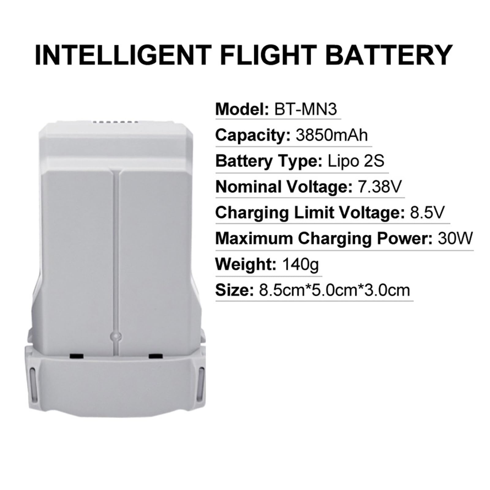 2 szt. Baterii i 1 szt. Zestaw koncentratora ładującego, kompatybilny z dronami DJI 3 i 4 Pro 3850 mAh 7,38 V Inteligentna ładowarka akumulatorów w locie