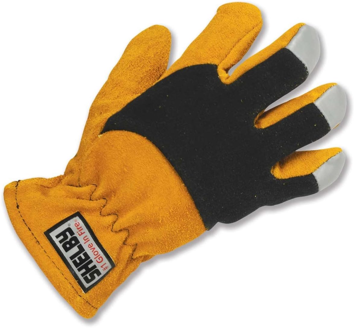 Shelby5285-S Koala Gold Split Cowhide Gauntlet Fire Fighting Gloves, Small