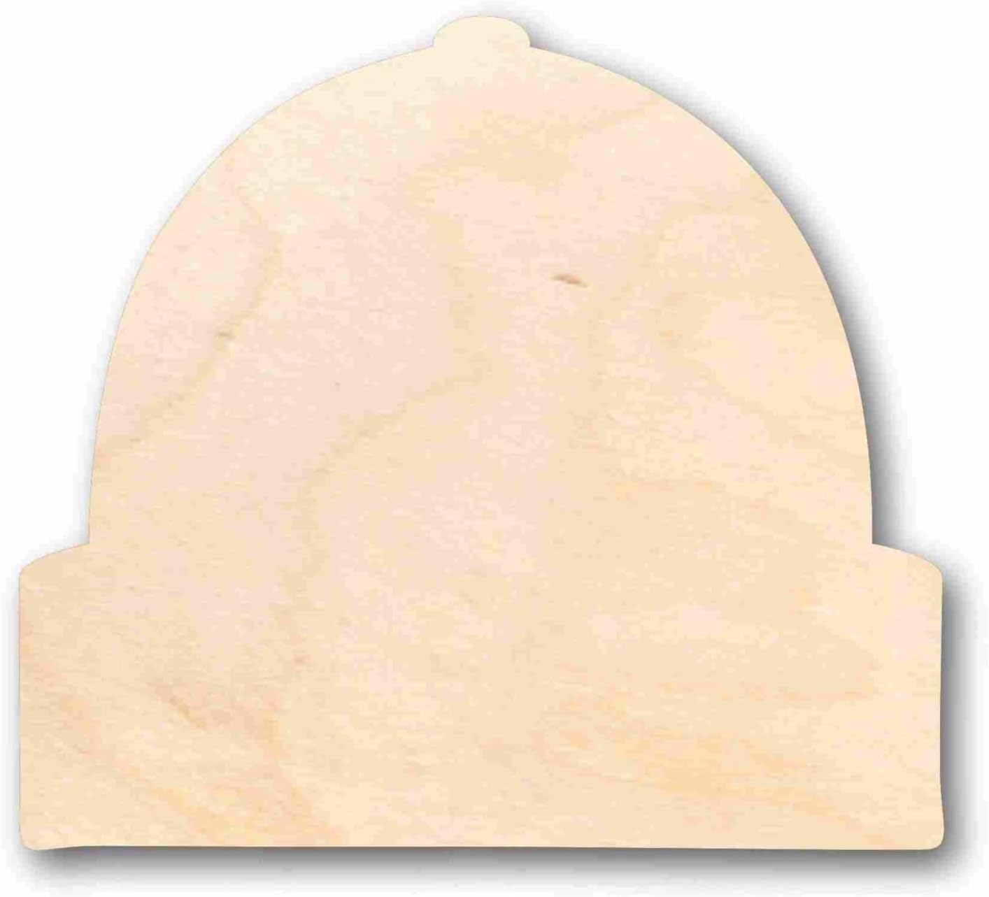 Unfinished Wood Beanie Hat Silhouette Craft up to 46" DIY 12" / 1"