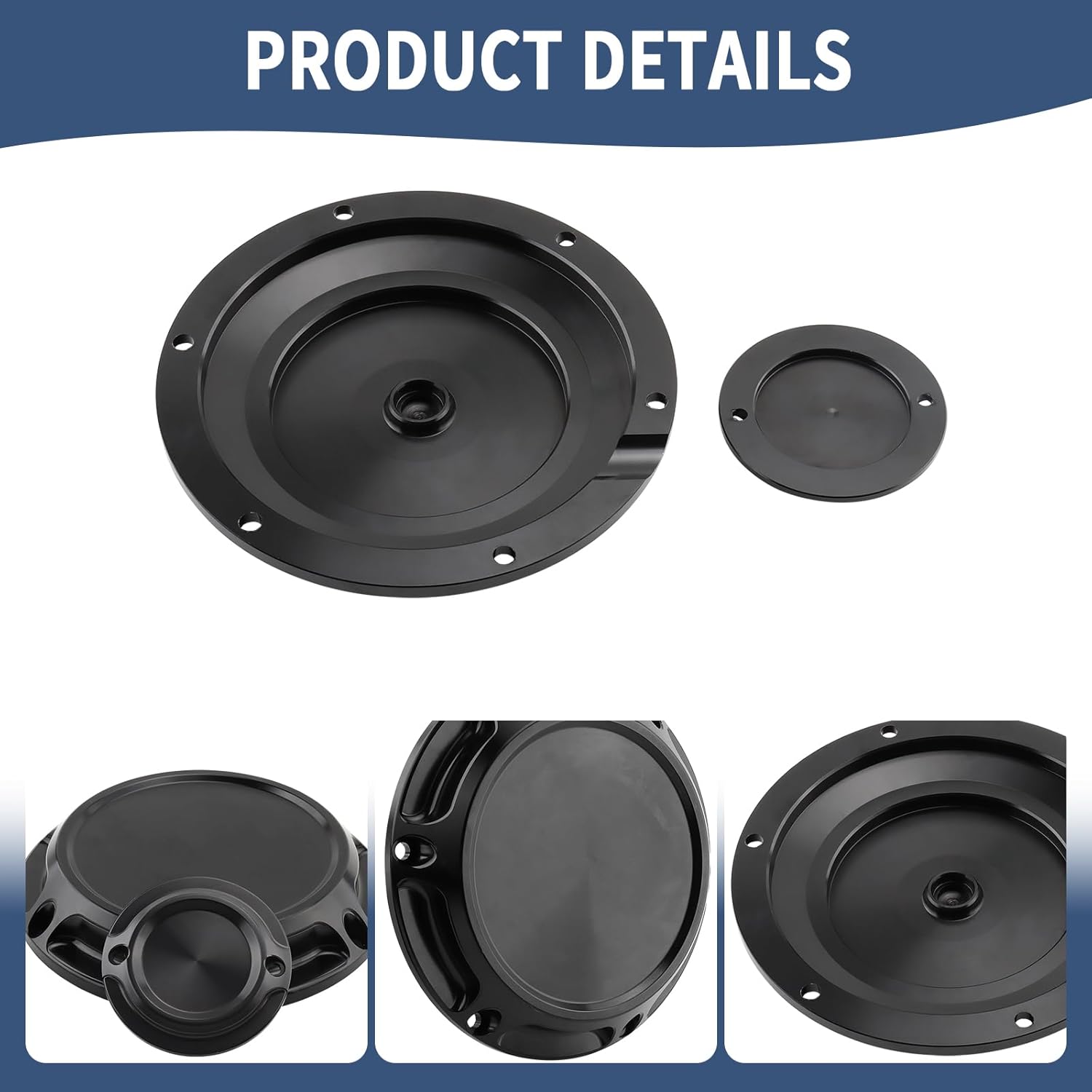 Derby Cover Timing Timer Cover Bevel Cut Aluminum Fit for Harley 2004-2022 Sportster Iron 883 1200 XL XR Forty Eight Nightster Seventy Two (Black)