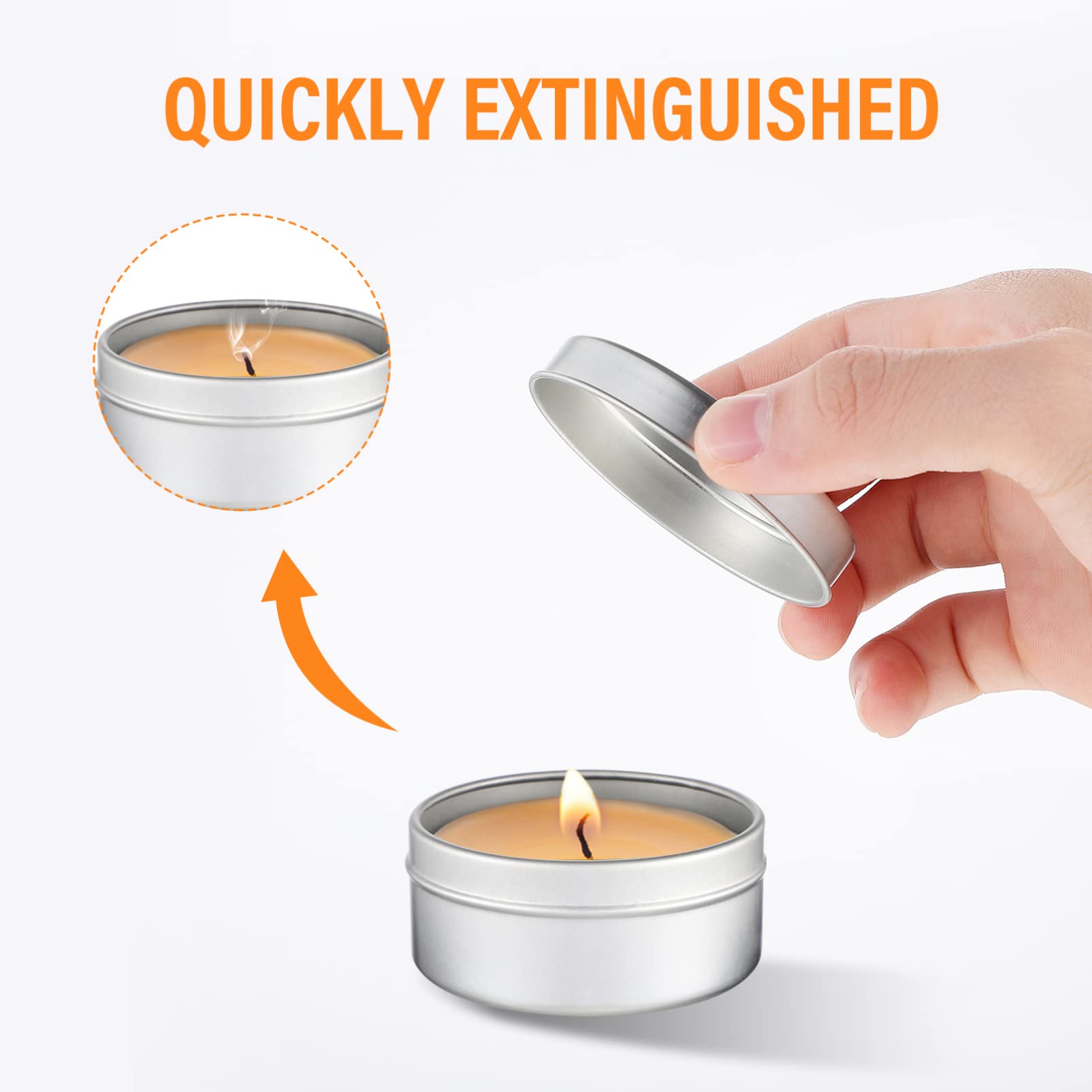 VILLCASE Latas de Velas Vacías de Aluminio Mechas de Algodón, 1 Juego