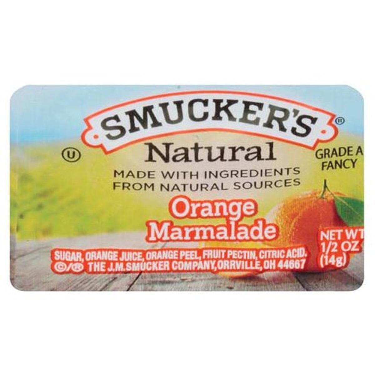 Smucker'sNatural Orange Marmalade, 0.5 Ounce (Pack of 200)