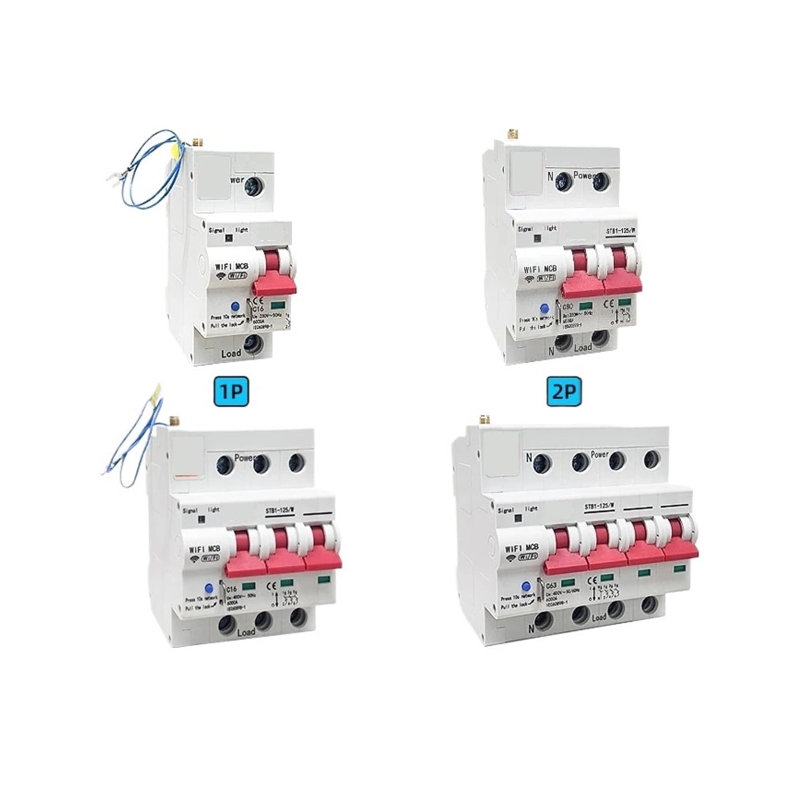 Interruttore Automatico WiFi Smart Life, Interruttore Automatico Intelligente APP Con Telecomando Timer, 1P-4P(3P,32A)