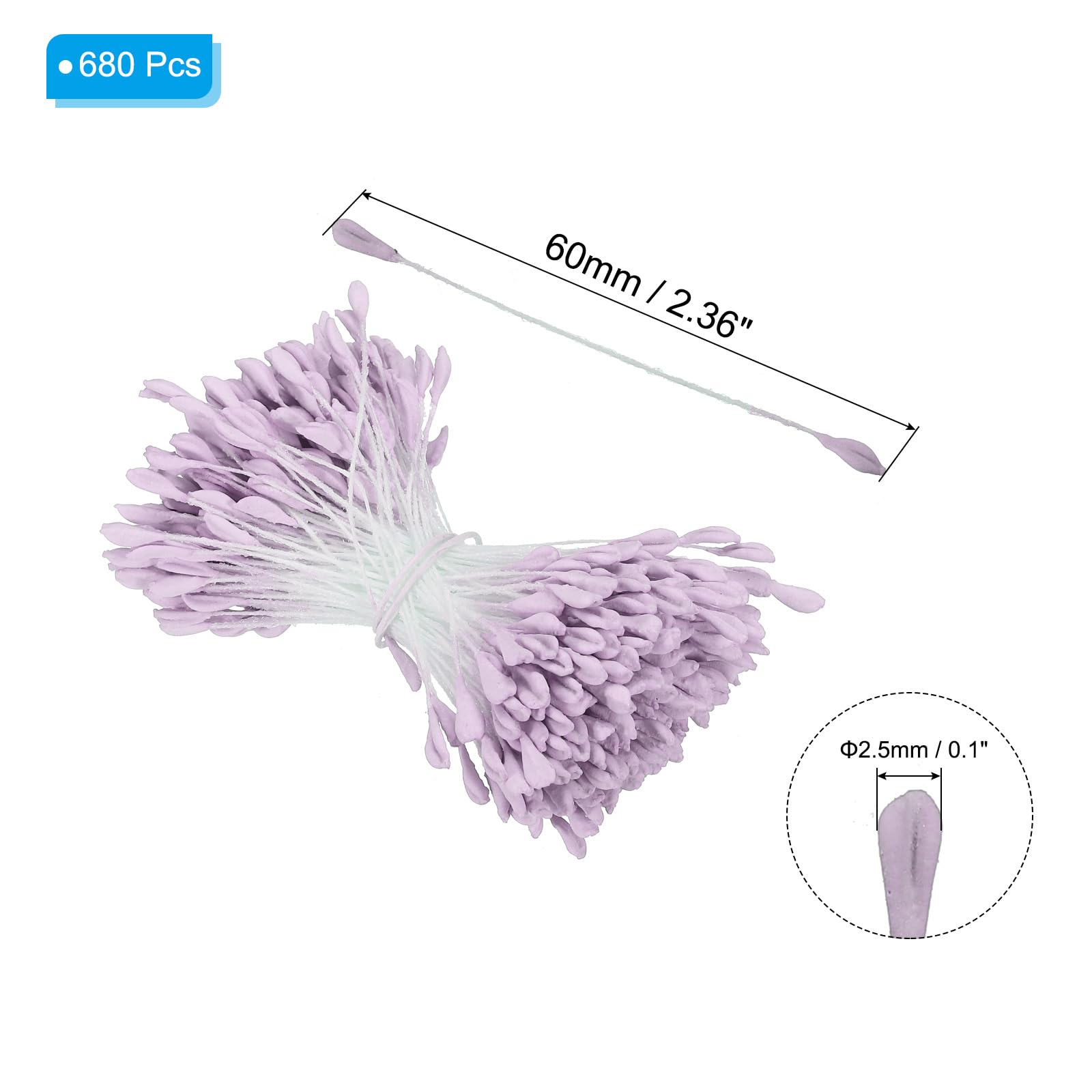 PATIKIL 2.5mm Double Heads Flower Stamen - Image 2