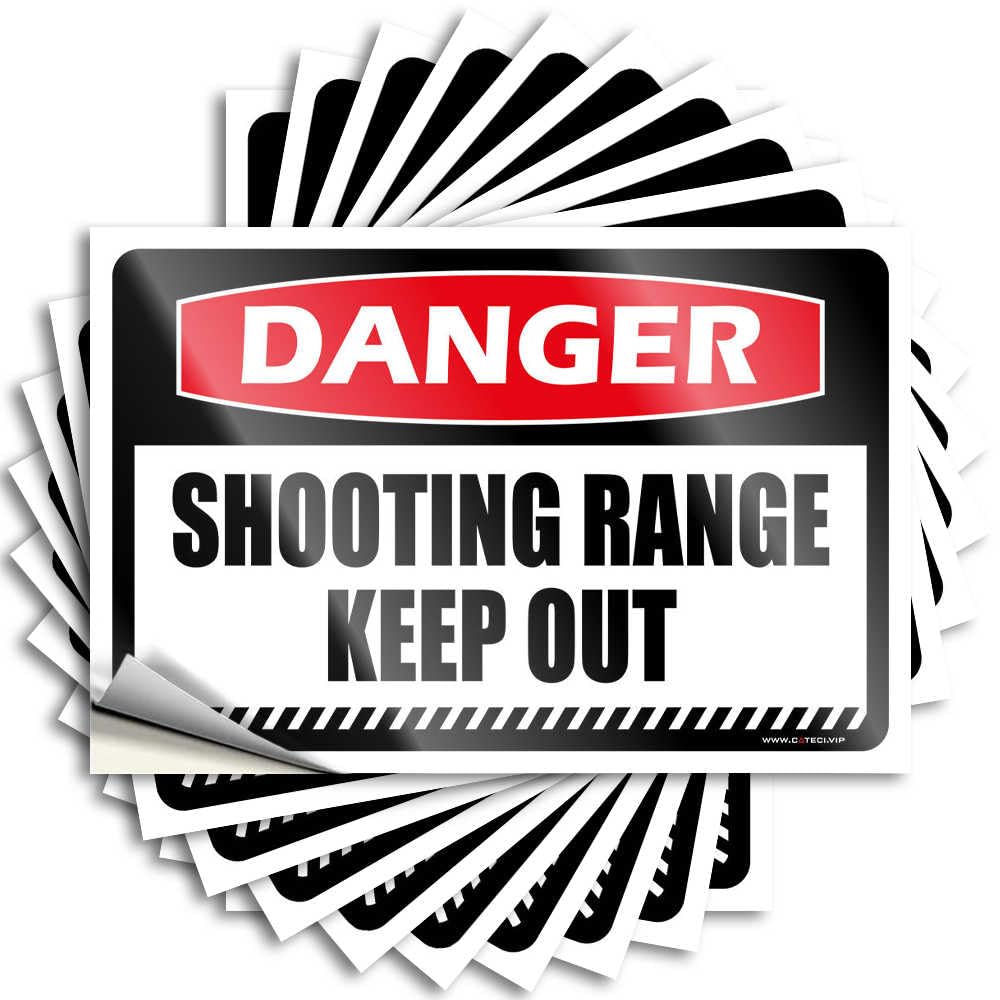 Danger Shooting Range Keep Out Southern Outside Decor for Porch - Sticker Window Removable Vinyl Decal(6X9CM)