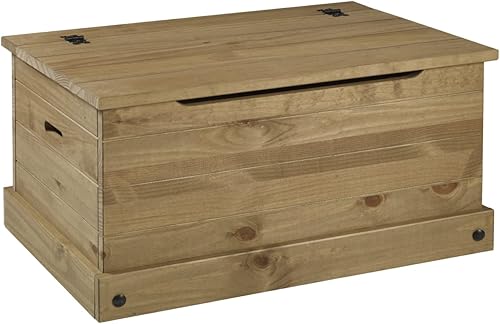 Tronco de almacenamiento de madera Corona otomana | Muebles Dash