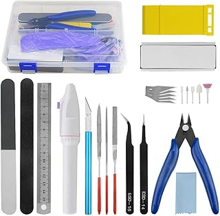 BGTXINGI 24PCS Modeler Basic Tools Craft Set Gundam Model Tools Kit for Model Assemble Car Model Building Repairing and Fixing Kit