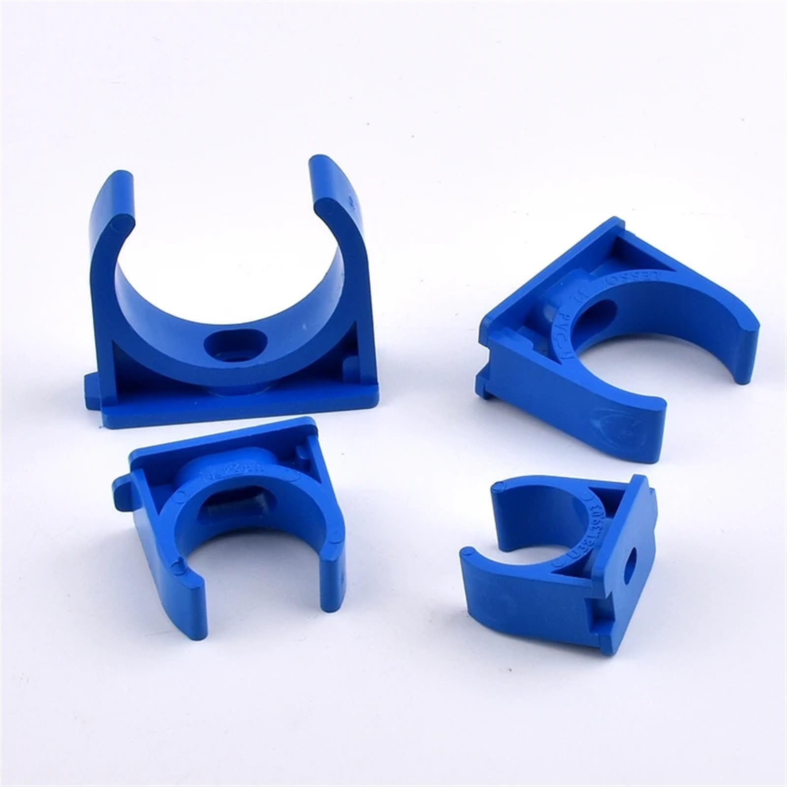 Fascette a U in PVC a forma di U per tubi in PVC blu per tubi dell'acqua da 20 a 50 mm, confezione da 5 a 20 pezzi(50 mm)