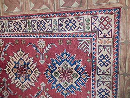 3X5 Handmade Home Office/Study Heavily Patterned Area Rug Kazak Carpet #TOP3