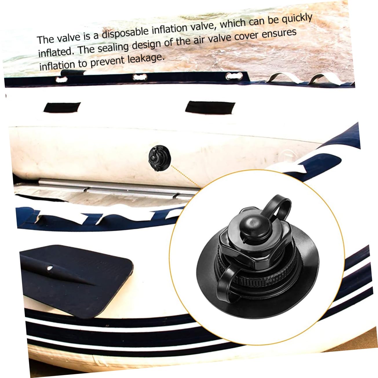 Toyvian Ugello del Gas di Boston Aria Inflazione Gonfiabile Adattatore di Gonfiaggio Gommone Adattatore Tubo Pompa di Gonfiaggio Valvola di Boston PVC Nero