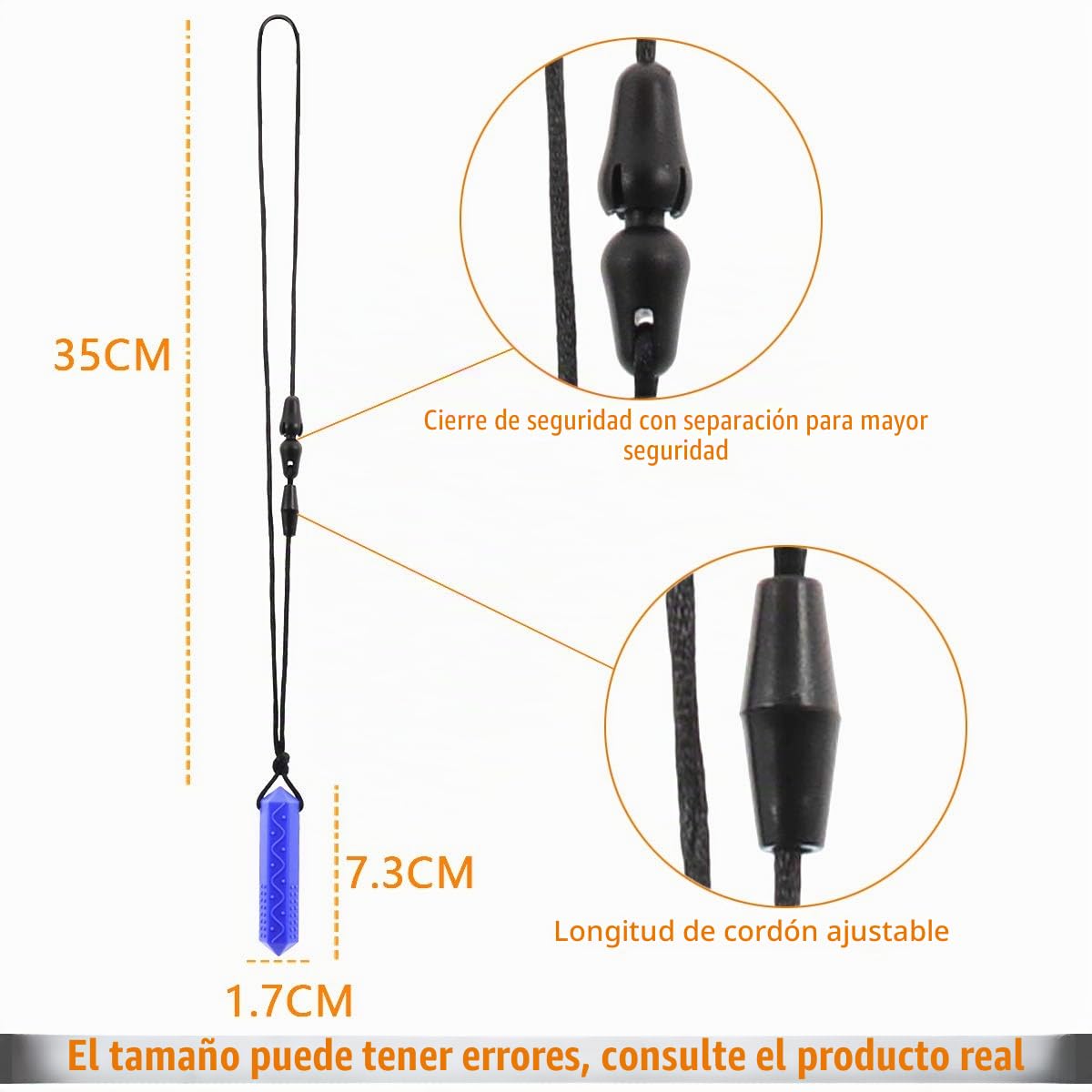 Collar mordedor autismo,6 Piezas Collar de Mordedores,juguetes Masticable sensoriales Colgante,Para niños Con TDAH, Dentición, Autismo, Necesidades Mordiendo(mix 8)