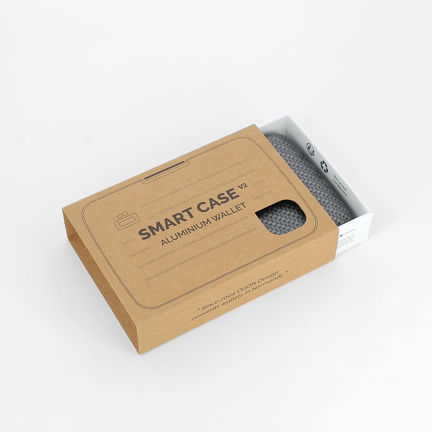 ÖGON -DESIGNS- Porte-Cartes en Aluminium avec Fermoir en métal, Protection RFID Contre la fraude et la démagnétisation, Portefeuille Compact, modèle Smart Case Oslo