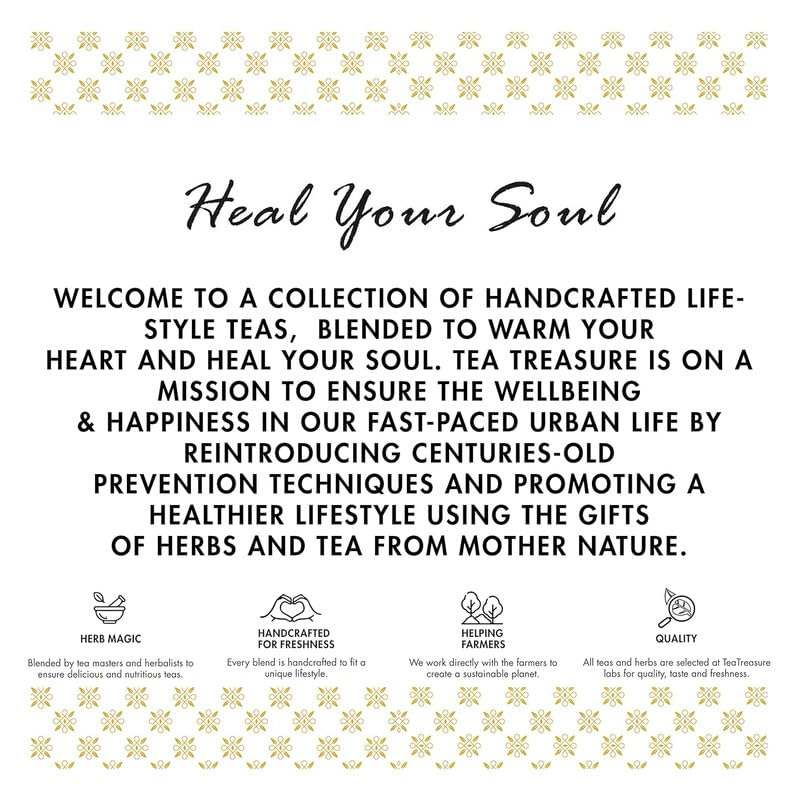 Tea Treasure Slim Life Wellness Tea Box 25 Pyramid Tea Bags | Boosts Metabolism | Boosts Immunity | Helps Maintain Energy 3