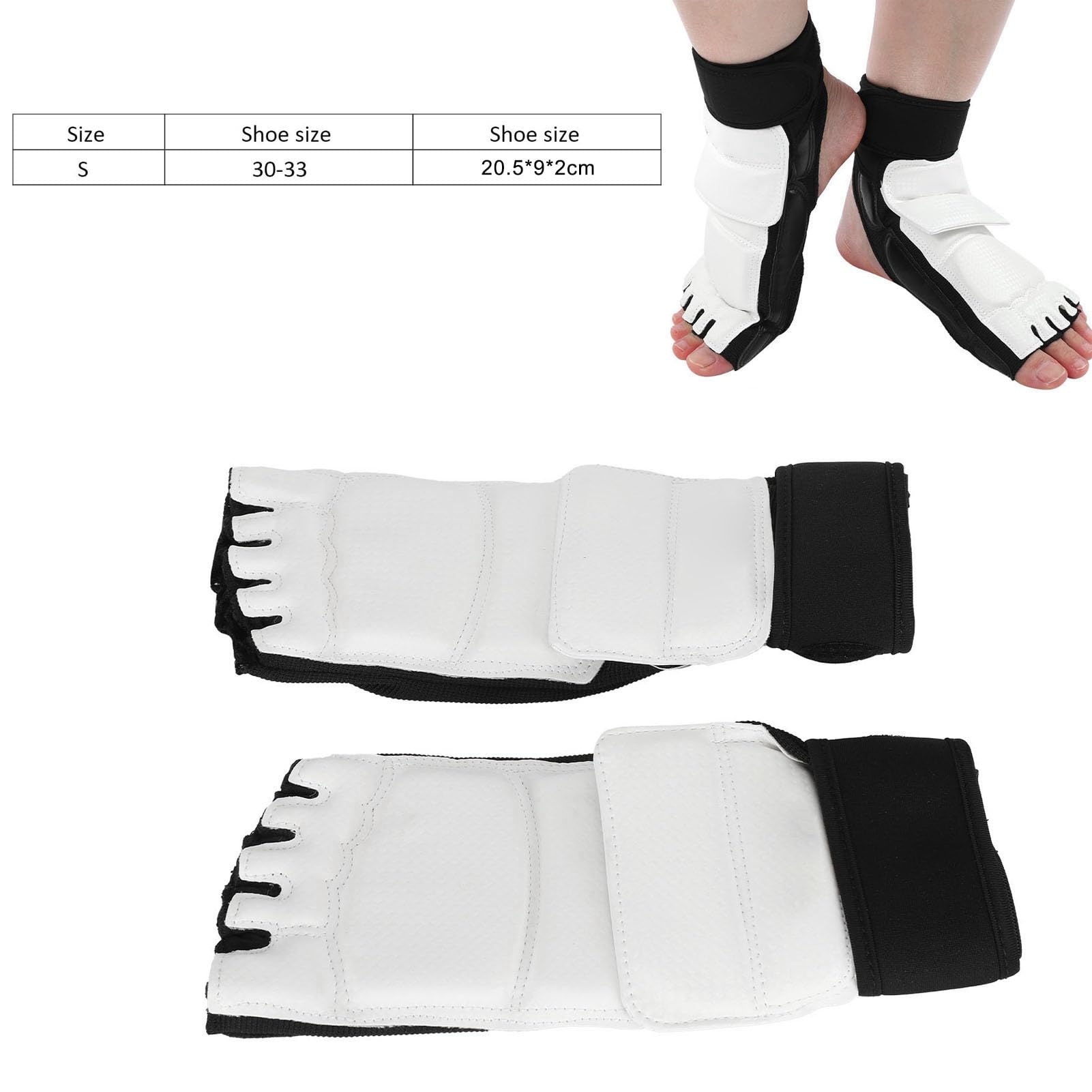 CHICIRIS 2 szt. Taekwondo ochraniacze na stopy, ochrona boksu wsparcie kostki Taekwondo myśliwskie skarpety ochraniacze dla dorosłych dzieci kickboxing siłownia trening