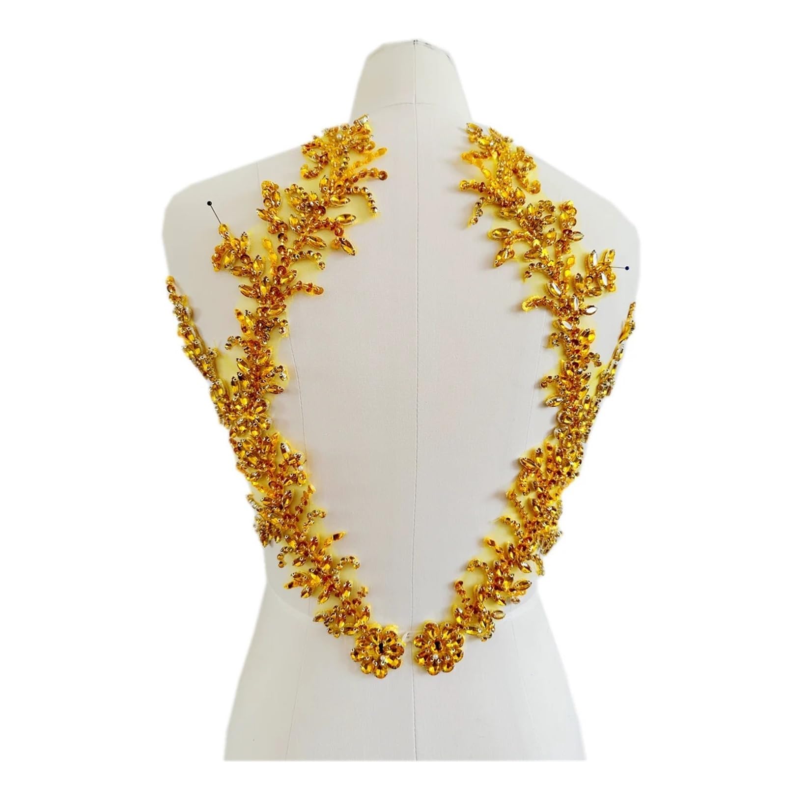 Koronkowe naszywki haftowane, Koralikowa, cekinowa, koronkowa aplikacja Rhinestone wielokolorowa do sukienki