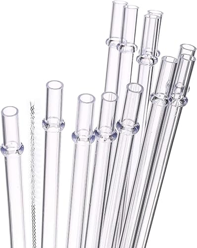 DAKOUFISH Pajitas de plástico Tritan reutilizables transparentes de 6 pulgadas 7 pulgadas 8 pulgadas 9 pulgadas 10 pulgadas 11 pulgadas para tarros