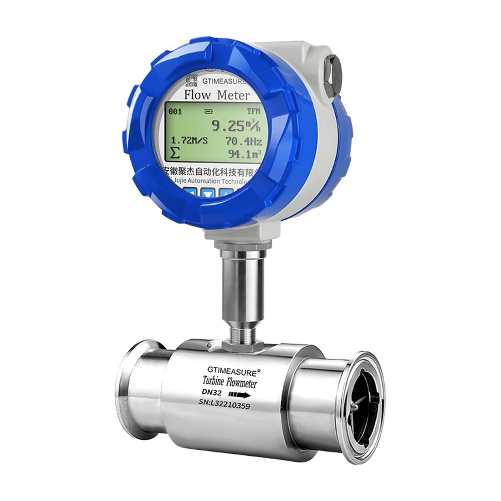 KSZHZYMGX Turbine Flowmeter Flow Measurement(DN6(ss316L))