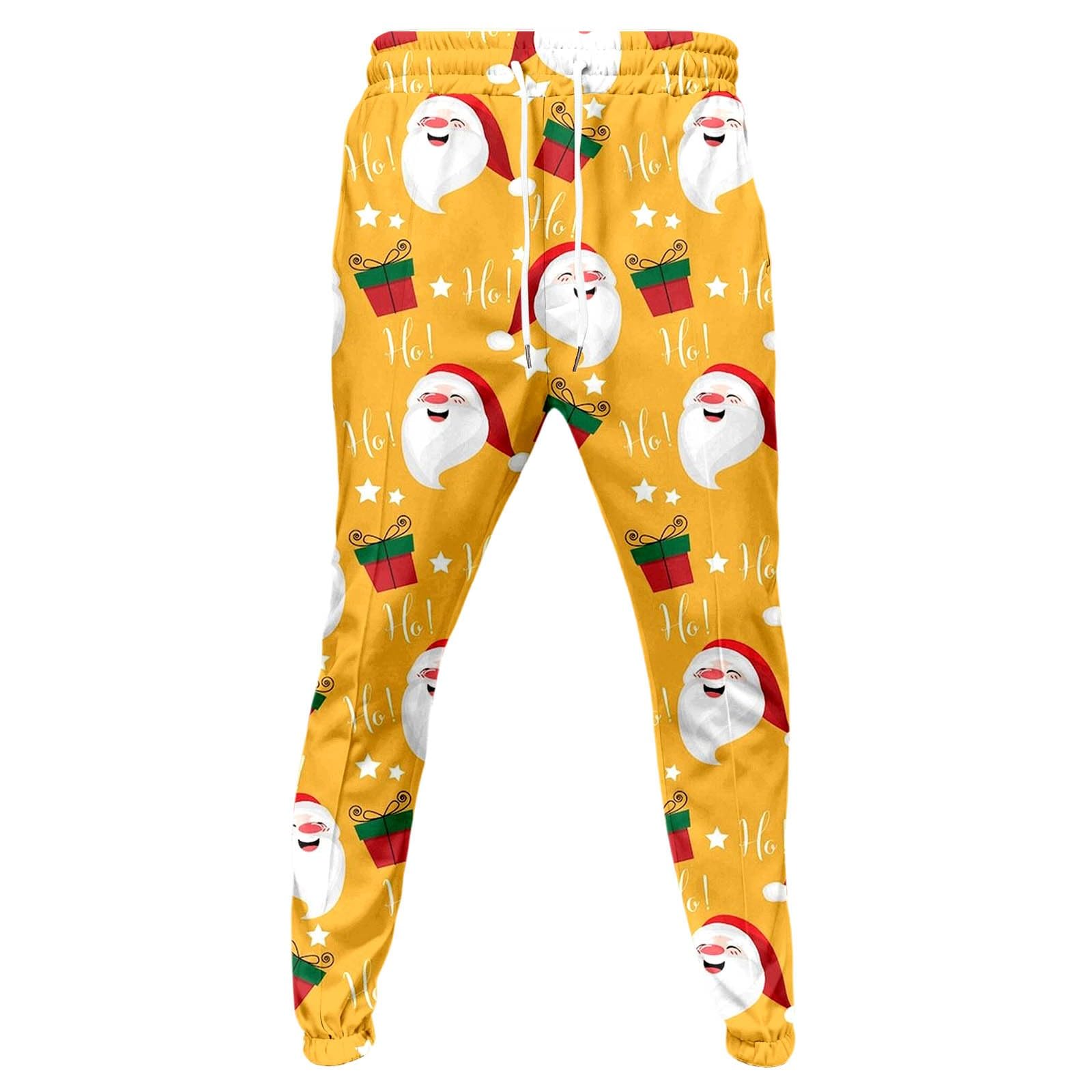 Generisch Świąteczny dres męski do joggingu, świąteczny dres treningowy, zestaw świąteczny, zabawny, świąteczny strój z kapturem i spodniami do biegania
