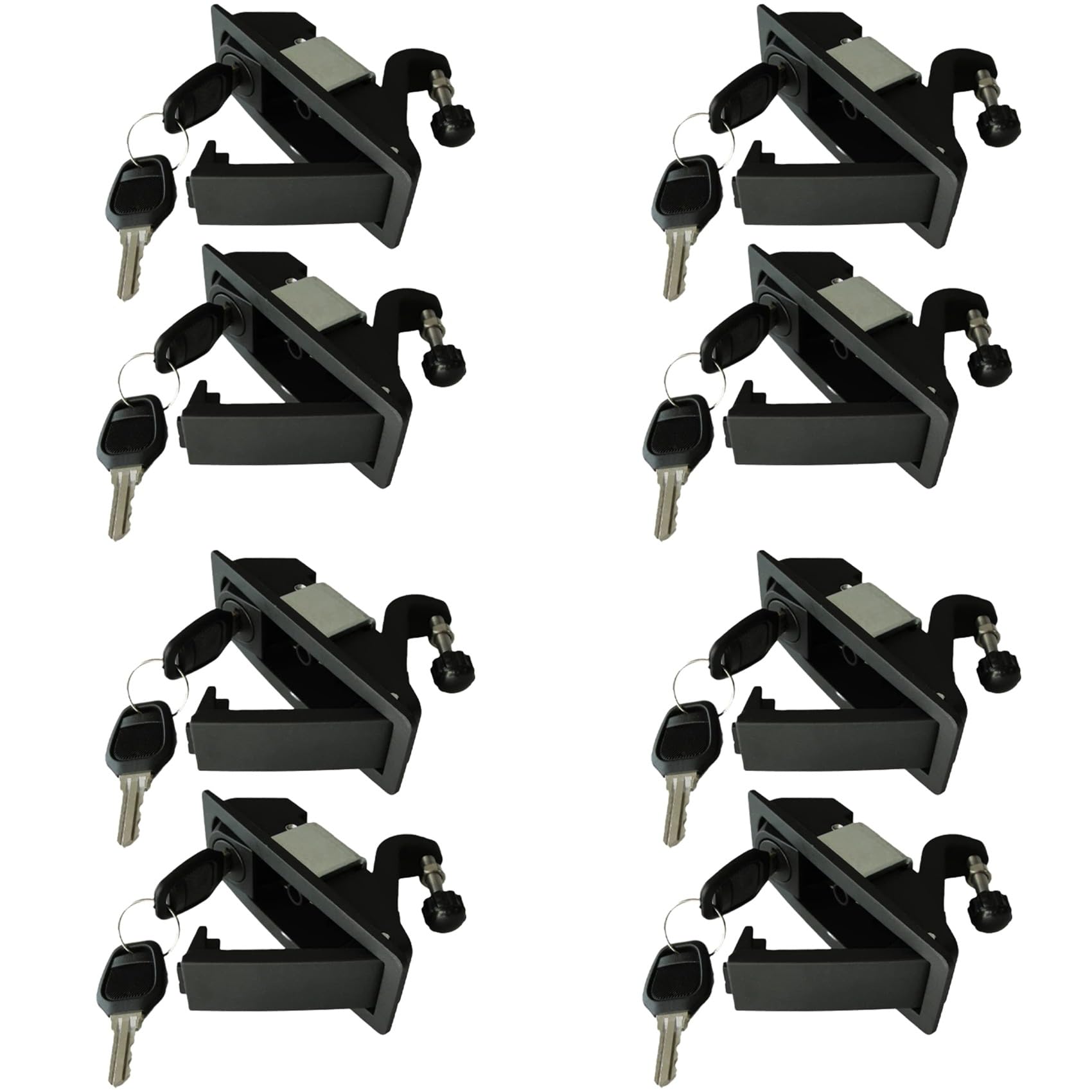 Jnchdghwa Black 8Pcs Compression Lock Trigger Lock Zinc Alloy Adjustable Lever Hand Operated Compression Flush