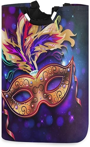 clothes baskets laundry Mardi Gras Carnival Purple Holiday Purple Glitter foldable square rack For toys office botes para ropa sucia