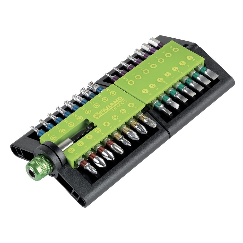 SET 30 INSERTI ASSORTITI DA 1/4" + PORTA INSERTI PER AVVITATORE FASANO FG 85/S31