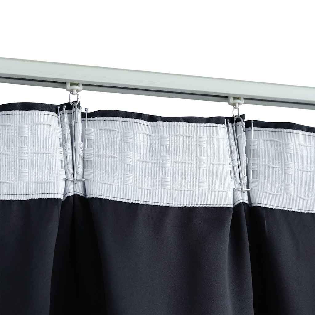 Verdunkelungsvorhänge 2er Set mit Metallhaken, blickdichte Gardinen in Wildlederoptik, für Wohnzimmer & Schlafzimmer, pflegeleicht, Anthrazit, 140x225 cm, Moderne Wohndeko