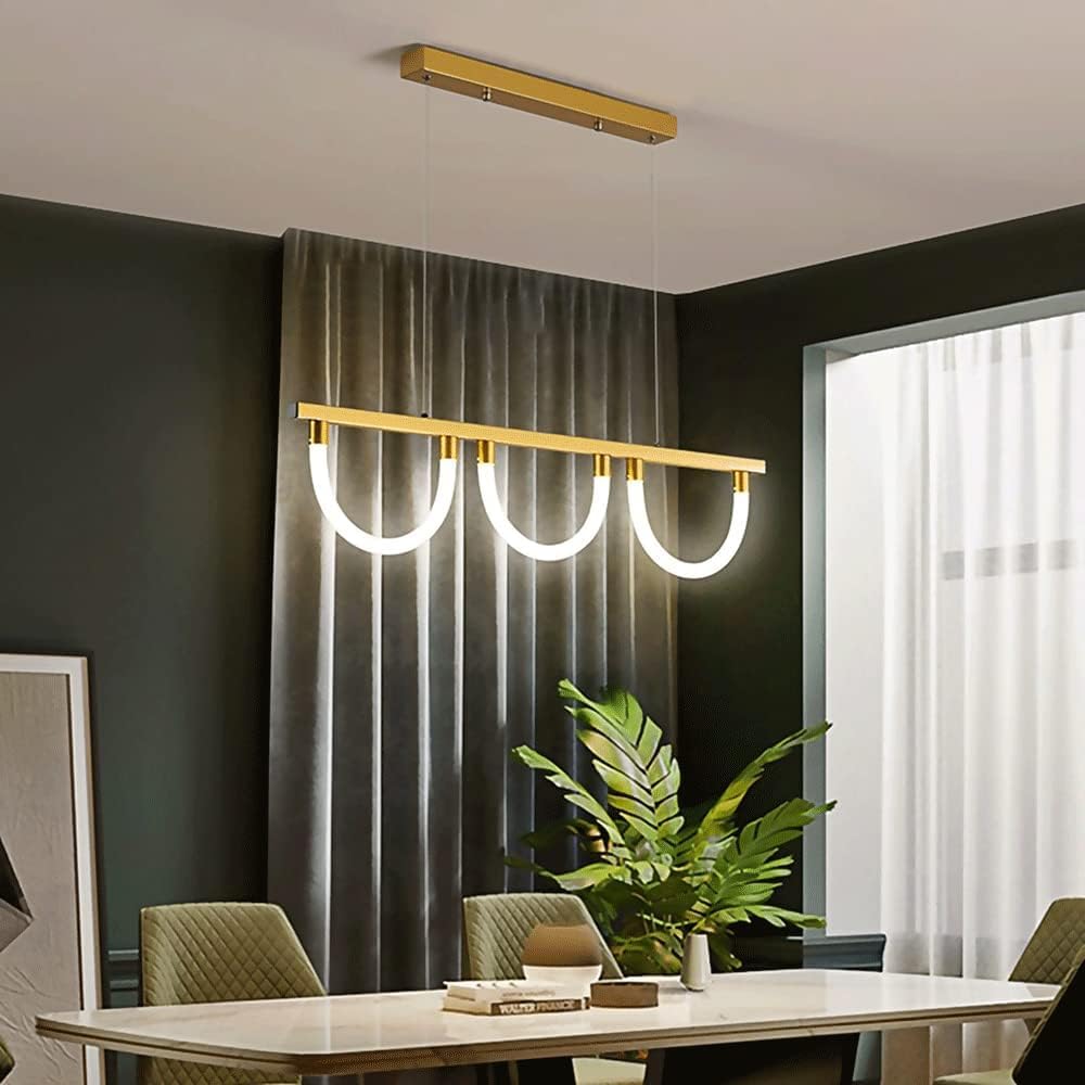 Wewnętrzna lampa sufitowa LED, 3 światła liniowa lampa wisząca sufitowa, lampa wisząca z kutego żelaza z zawieszeniem z rurki akrylowej, dekoracyjne oprawy oświetleniowe LED 24 W, przedpokój Beauty