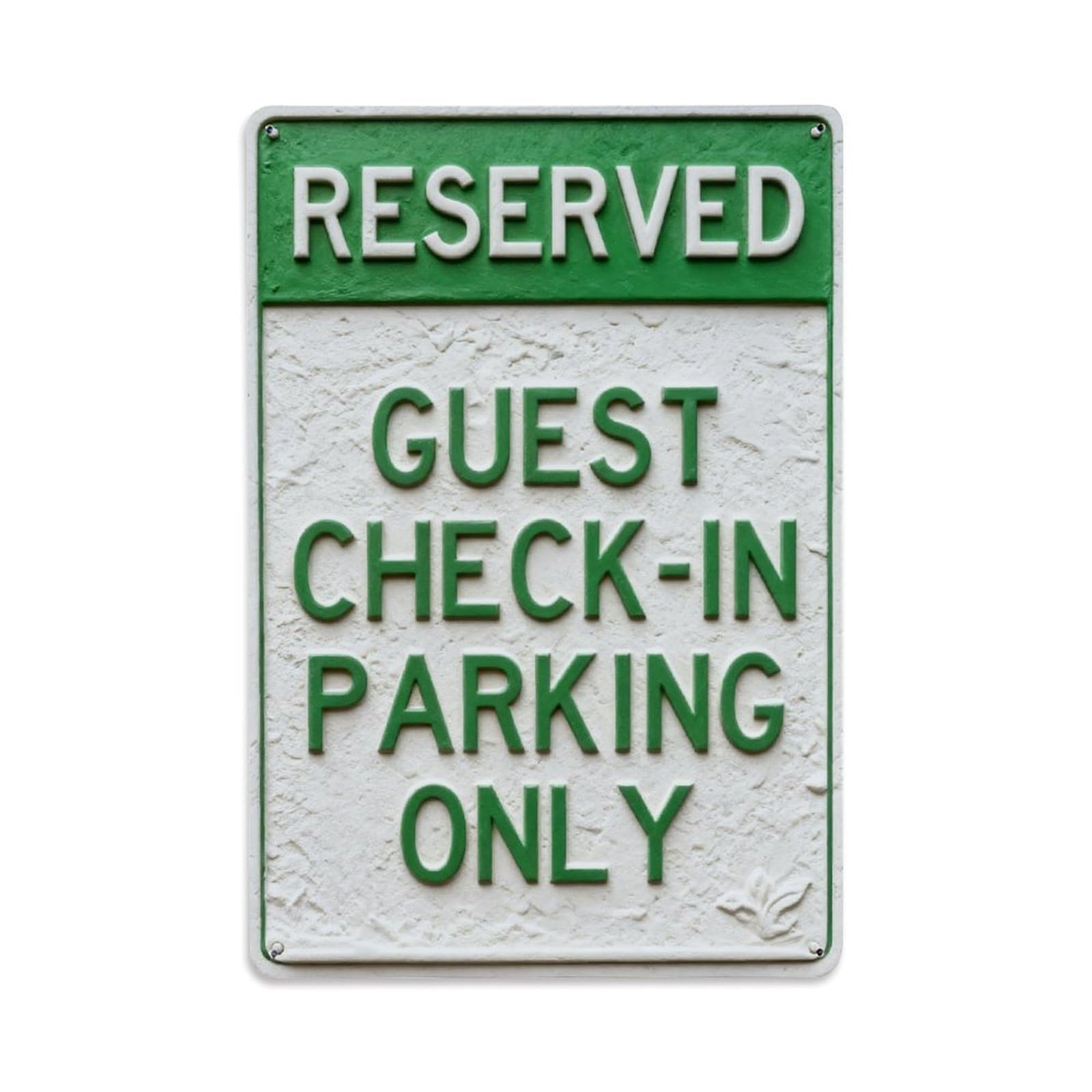 Reserved Guest Check In Parking Only Vintage Metal Tin Sign Retro Wall Decor, Bar Garage Cafe Kitchen Home Wall Art Poster Decoration 8x12inches