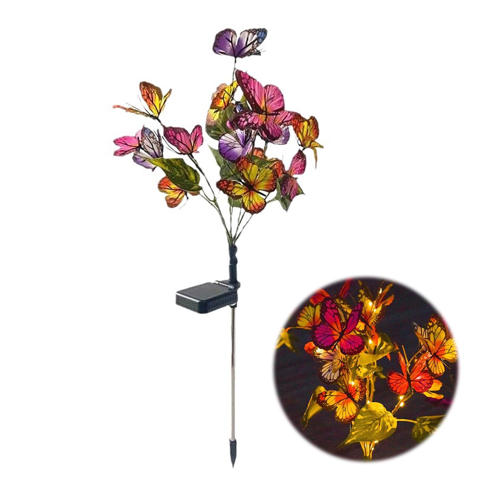 matumou Outdoor Solar Garden Light Decorative Butterflies Lights Solar Powered Waterproof Stake Light for Patio Yard Lawn Garden Decor