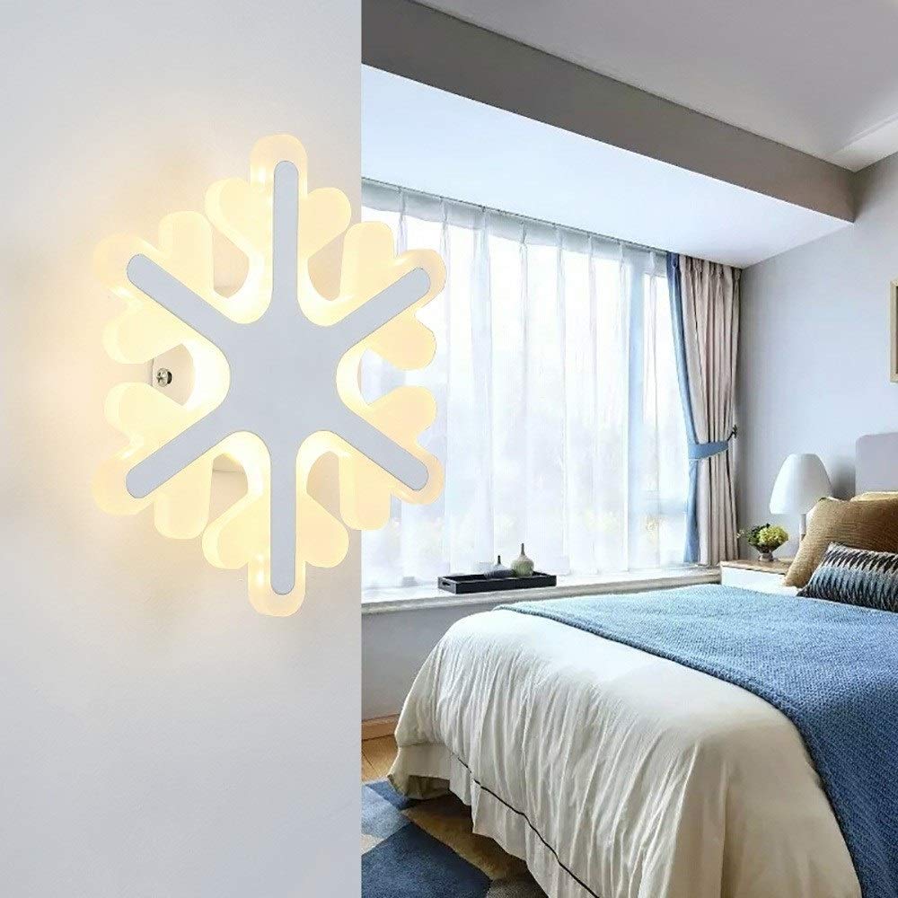 Persönlichkeit Kreative niedliche Schneeflocke LED-Wandleuchte Moderne minimalistische Wandleuchte Acrylabdeckung Leuchten Wohnzimmer Flurlicht Schlafzimmer Nacht Leselampe Treppenhaus