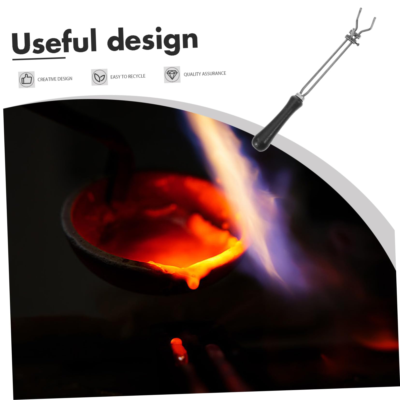 Operitacx 4pezzi Crucible Tong Metal Clamp Pinza per Melting Furnace Resistente alla Corrosione per Laboratorio e Fusione Metalli Design Leggero e Portatile Compatibile con Becher e Flask