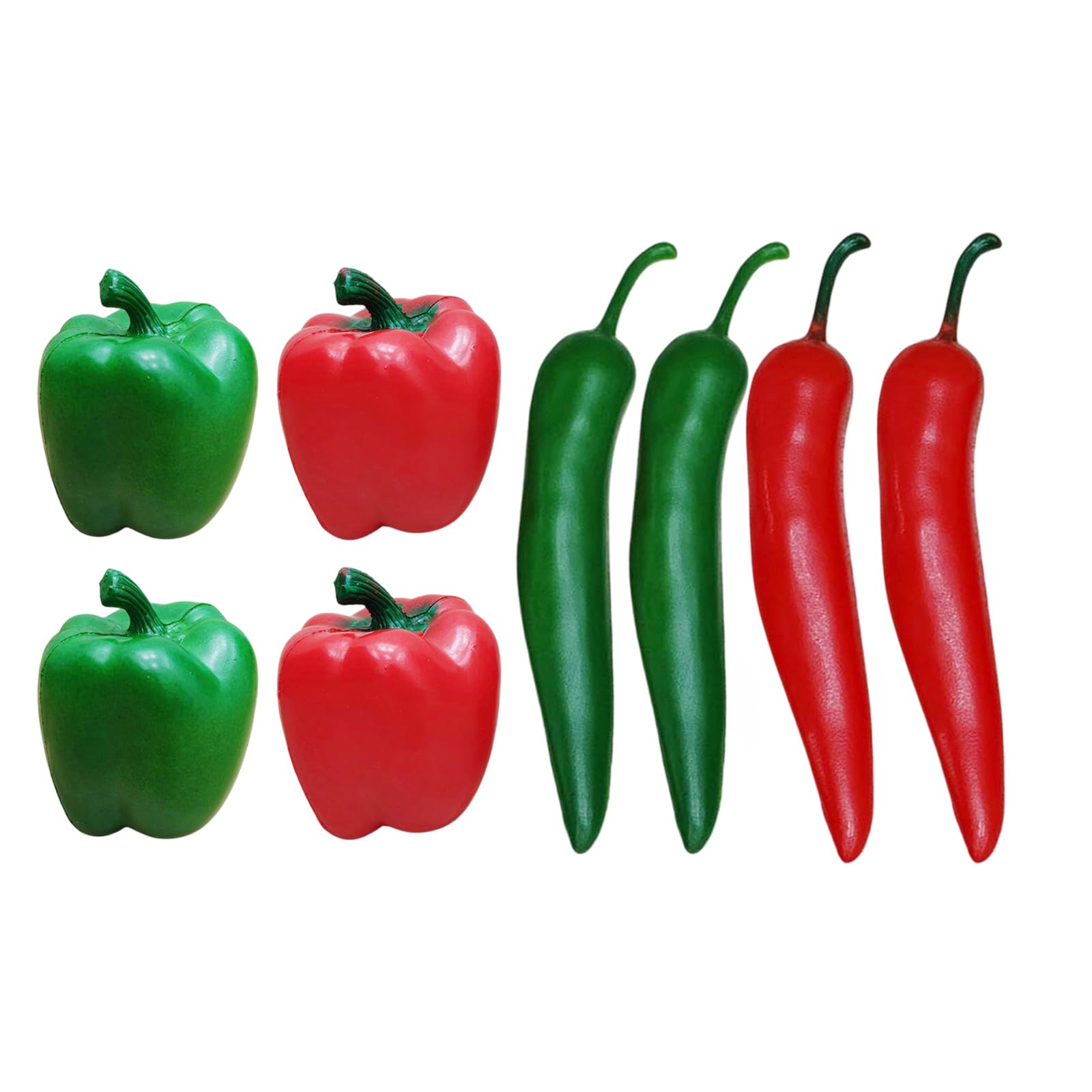 Limtula Multicolor 8Pcs Artificial Chili Peppers Abs Materials For Display And Decoration Simulation Vegetables Educational Food Models