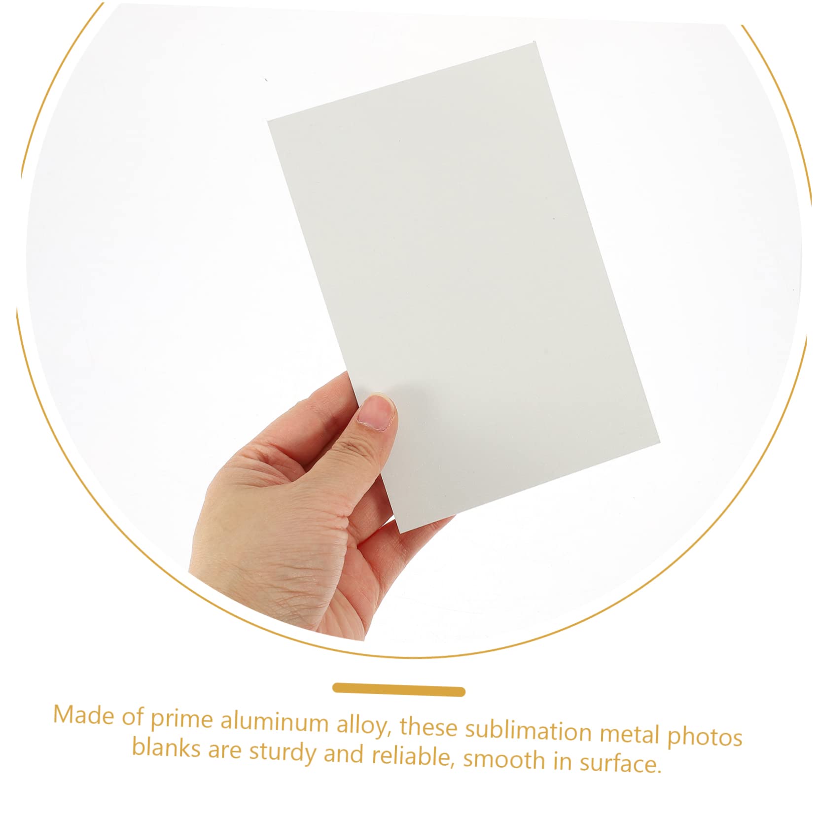 NUOBESTY 10 Fogli in Alluminio per Sublimazione 10x15 Cm Cartelli da Parete Stampa Foto Bianco Perlato per Uso Domestico e Ufficio