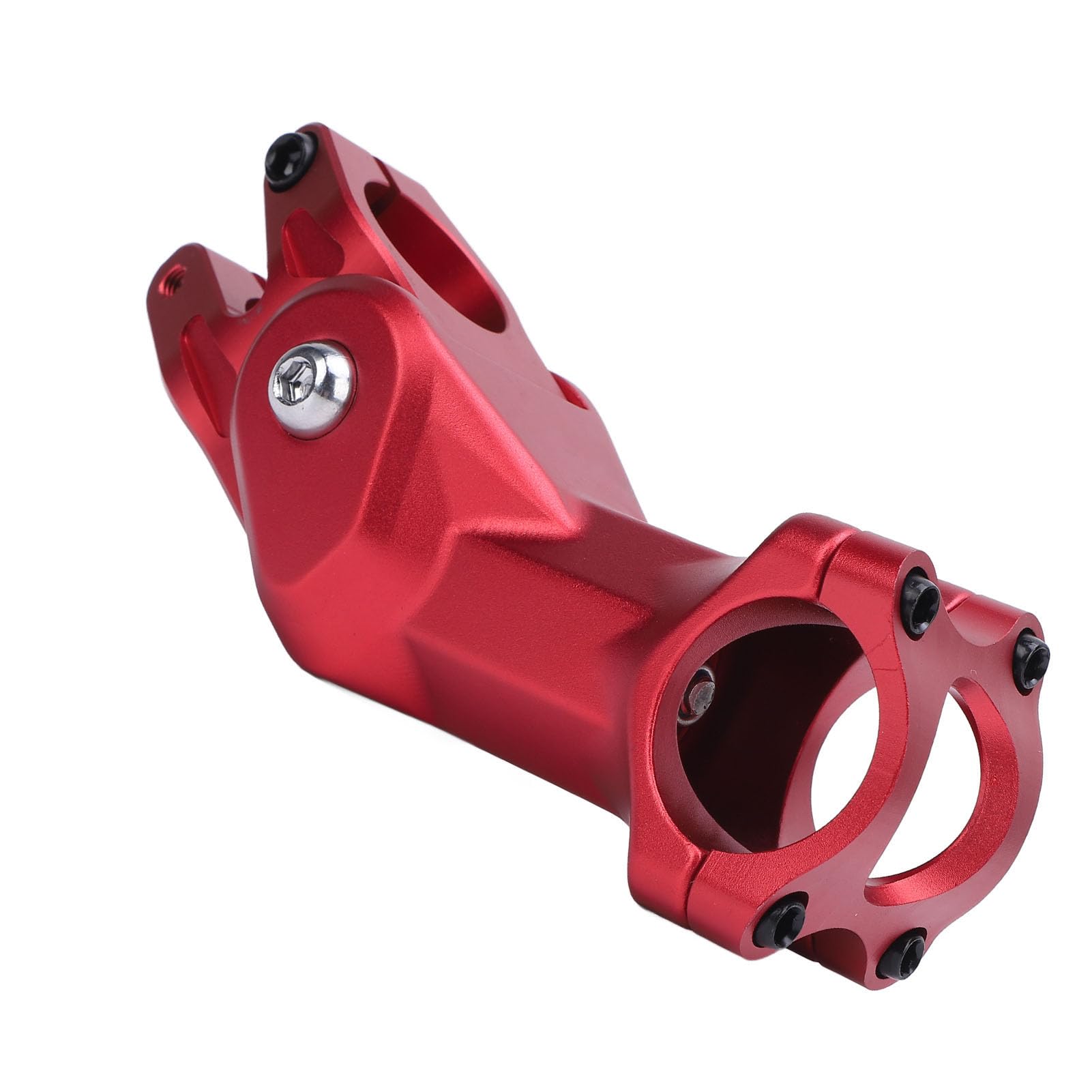 Alomejor Attacco Manubrio in Lega di Alluminio da 31,8 Mm, Attacco Manubrio Ammortizzante per Ciclismo su Strada di Montagna con Regolazione Dell'Altezza e Dell'Angolazione, Rosso