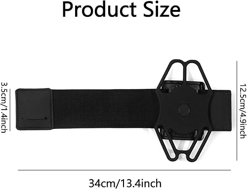 Miniatura 2 de Soporte de teléfono para correr, rotación de 360 y brazalete deportivo desmontable, banda de brazo para correr, se adapta a teléfonos de 4 a 6.5