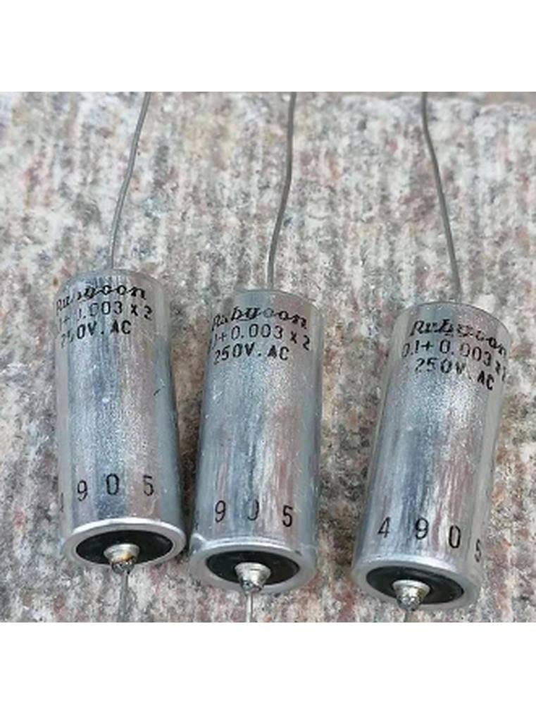 1pcs Axial electrolytic Capacitor axial 0.1UF 0.1+0.003x2 250VAC Vacuum