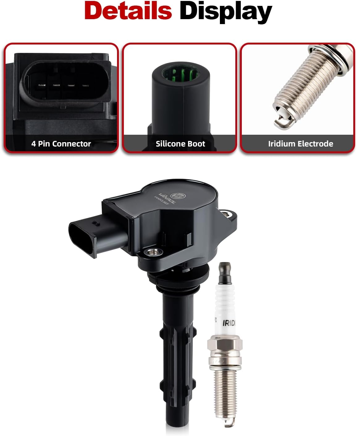 Set of 6 Ignition Coil Pack UF535 and Iridium Spark Plug 95983 Compatible with Mercedes-Benz E350 C230 C250 C280 C300 C350 GLK350 ML350 ML450 SLK350 2006-2012 Sprinter 3.5L V6