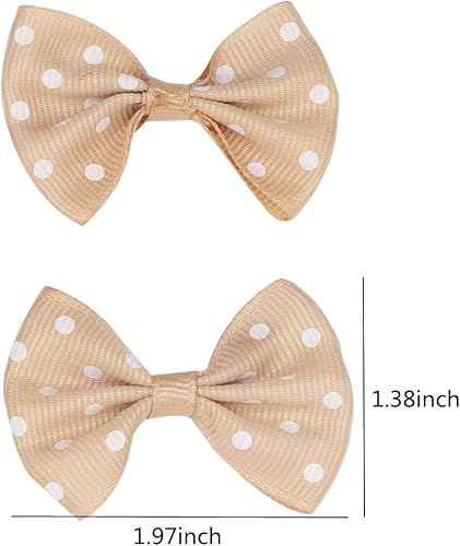 Miniatura 2 de 100 cintas de grogrén para manualidades, mini lazos para manualidades, decoración de corbatines para el cabello para niños, accesorios de lazos para