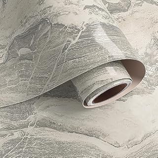VaryPaper Peel and Stick Grey Beige Marble Effect Wallpaper 40cmx200cm Marble Contact Paper for Kitchen Countertops Marble Sticky Back Plastic Marble Vinyl Wrap for Furniture Worktop Vinyl Covering