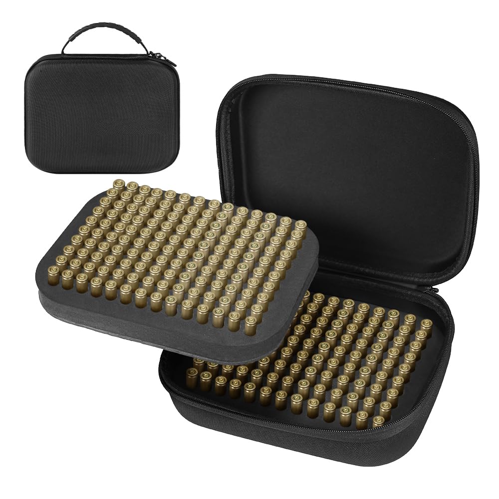 280/9mm Ammo Case, Portable Bullet Locking Storage Box with Shock Absorbing Protection Travel Safe Ammo Crate for 9mm Luger Parabllum Makarov