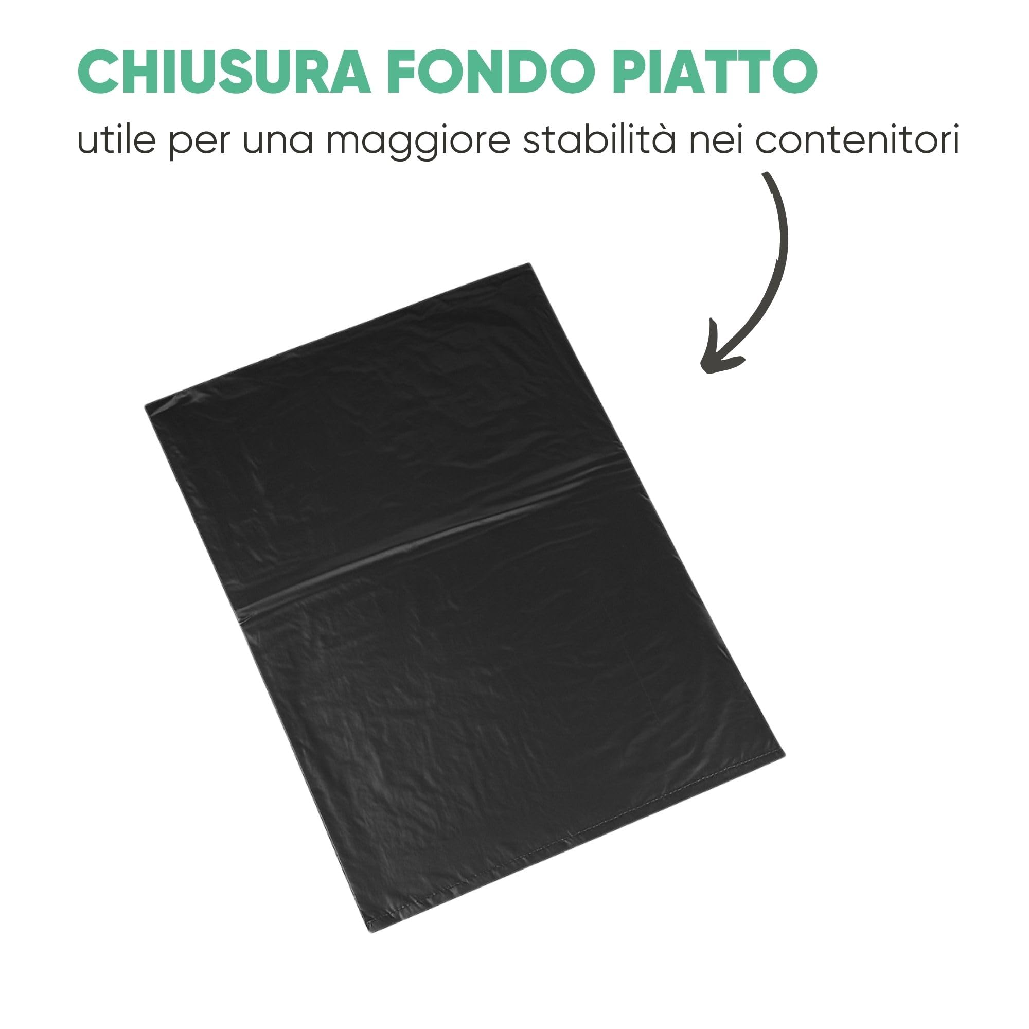 300 Buste Spazzatura per Differenziata - Resistenti, Antigoccia e con Grammatura Media - Multipack per Uso Domestico, Ufficio e Attività Commerciali - Nero, 55x70