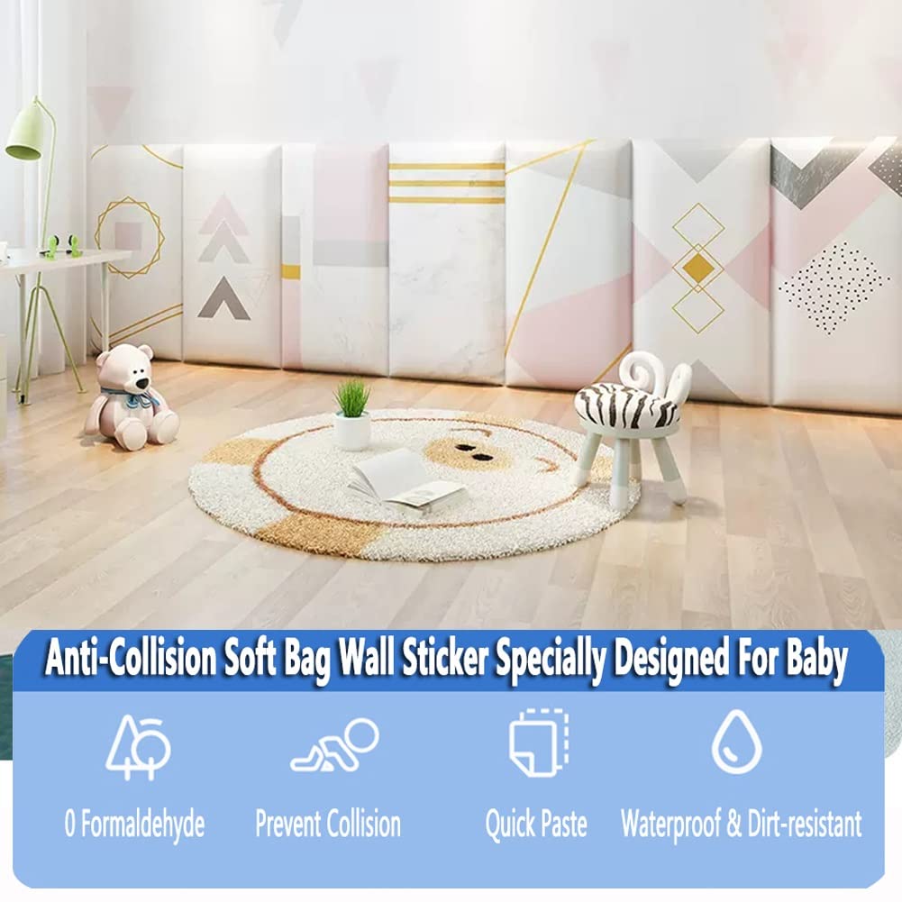 Adesivi Murali 3D Anticollisione Imbottitura for pareti Anti-collisione for Bambini, cameretta for Bambini Parco Giochi for Bambini Adesivi murali autoadesivi Fai-da-Te ， Spessore 3 cm(6 PCS)