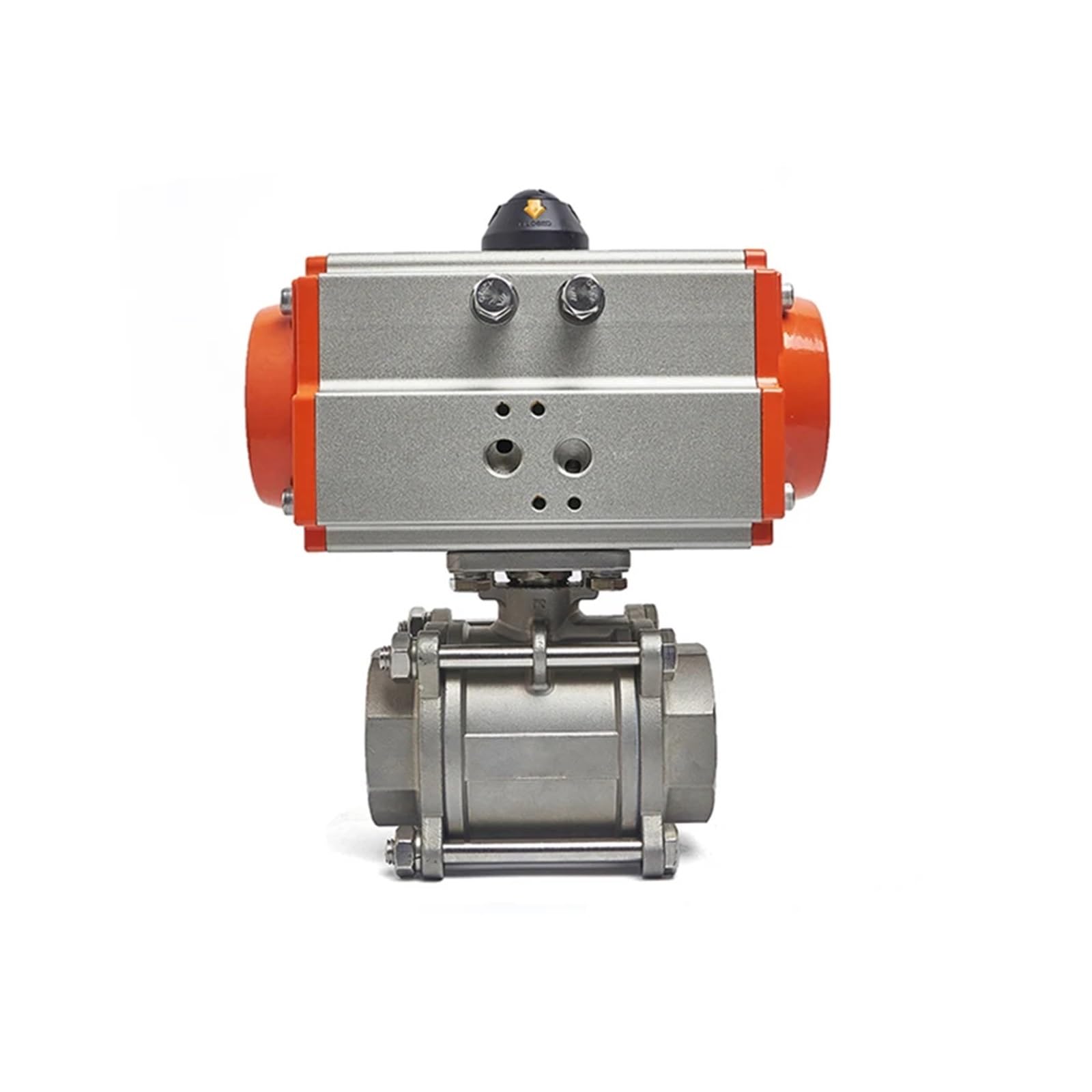 1pcs DN80 304 Stainless Steel High Platform Pneumatic Ball Valve 3 Inch Ball Valve with Double Acting Cylinder