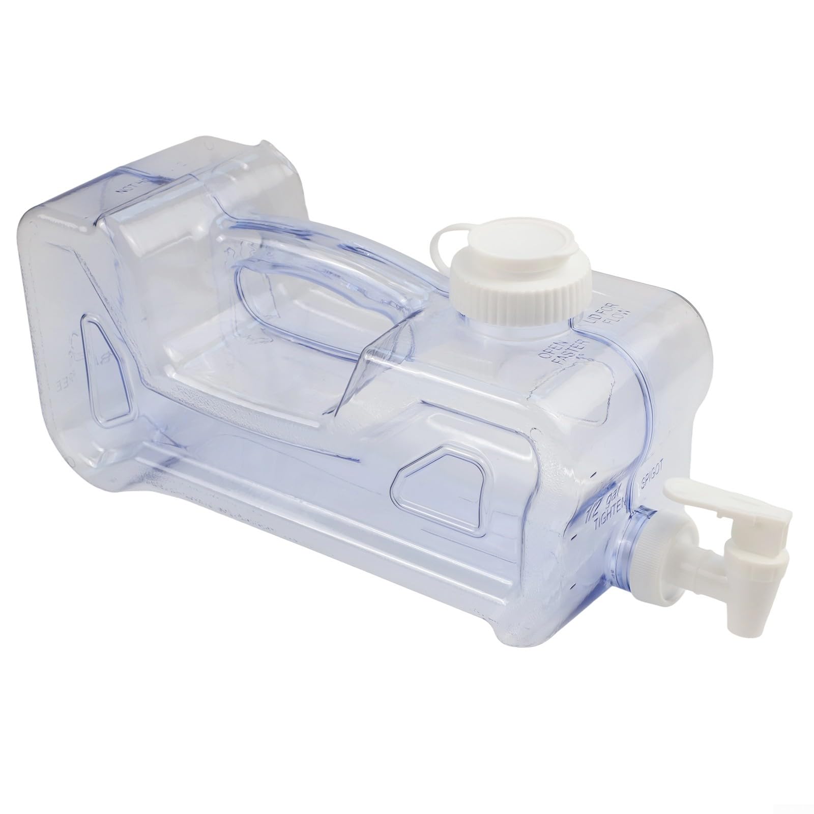 Dispensador de agua de plástico de 37 5 litros de capacidad con grifo, tanque de bebidas reutilizable diseñado para almacenamiento en refrigerador con mango ergonómico para servir bebidas (3.8 L)